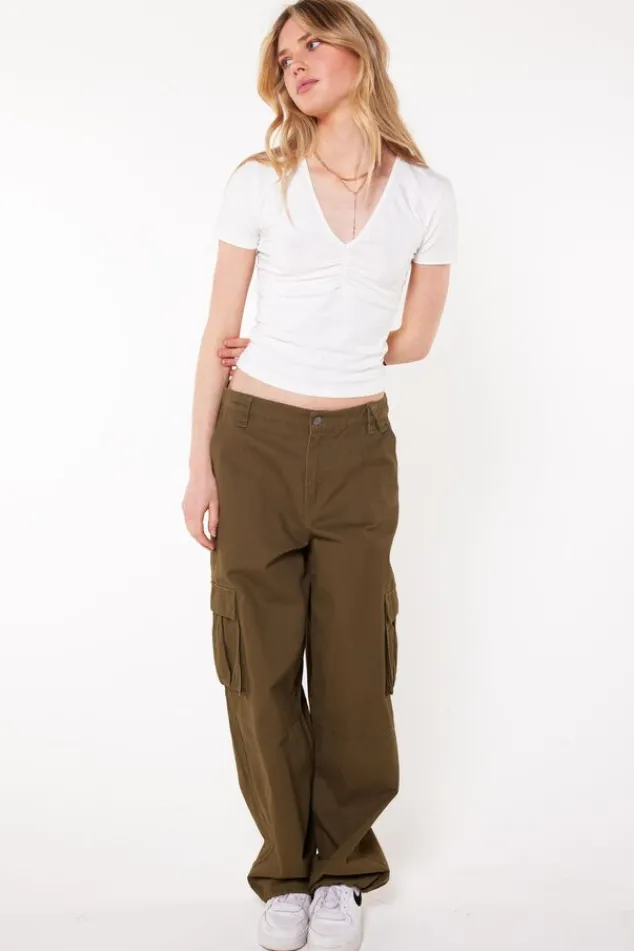 T-shirts & Tops<America Today Basic T-shirt Elly Terra|Offwhite|Black