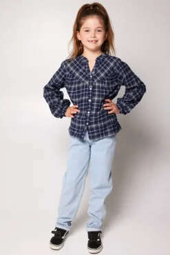 Blouses<America Today Blouse Beck jr Lightgreen/blue|Purple/blue