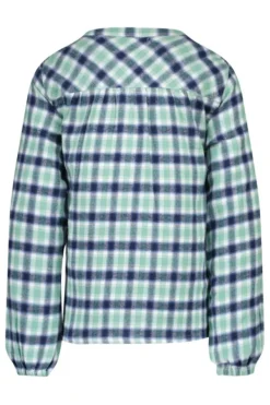 Blouses<America Today Blouse Beck jr Lightgreen/blue|Purple/blue