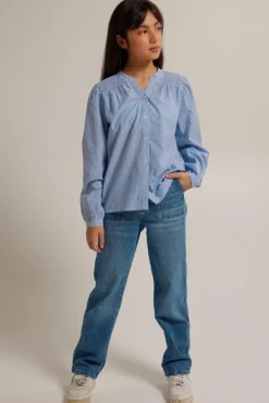 Blouses<America Today Blouse Bella jr Blue/white