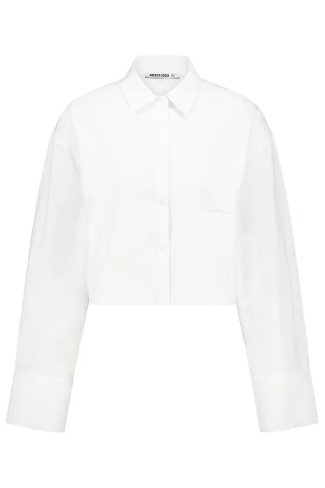 Blouses<America Today Blouse Britney Stripe|Babyblue|White