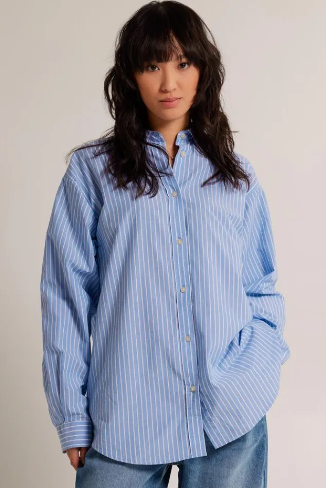 Blouses<America Today Blouse Britt Blue/white