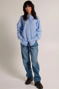 Blouses<America Today Blouse Britt Blue/white