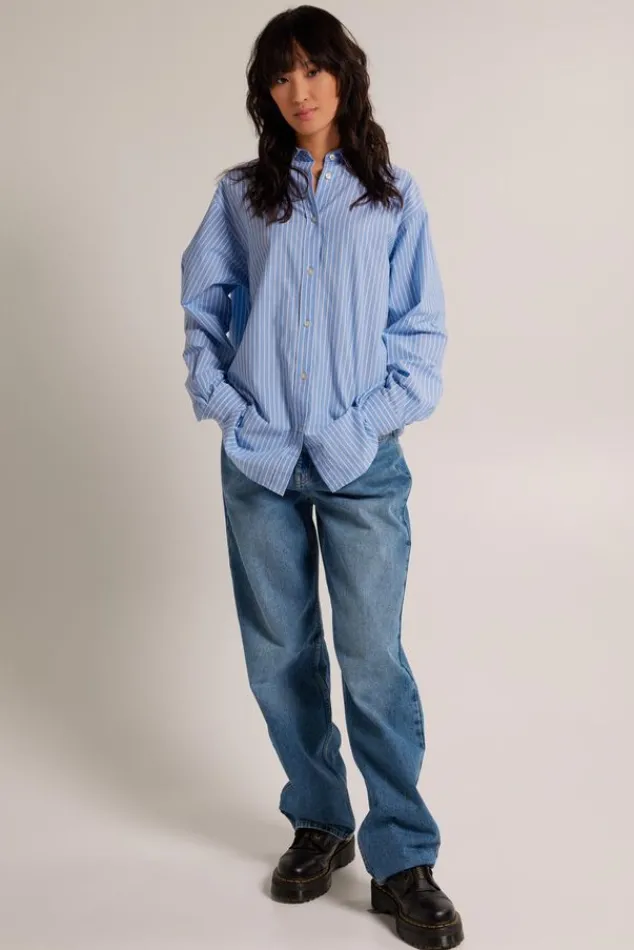 Blouses<America Today Blouse Britt Blue/white