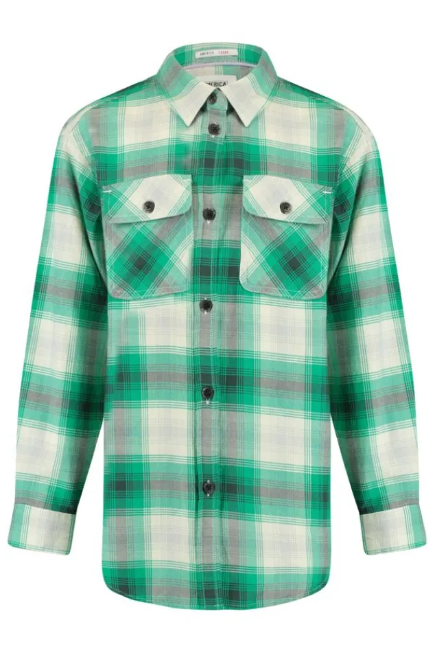 Blouses<America Today Blouse ruitprint White/green