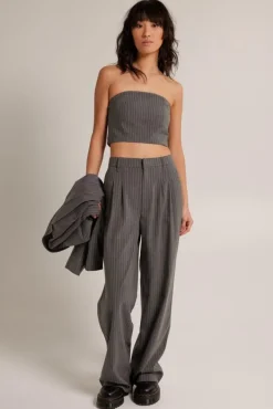 Broeken<America Today Broek Philly Grey/white