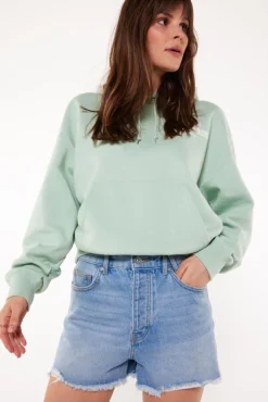 Shorts<America Today Denim short Novi Washedblack|Lightblue