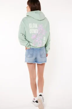 Shorts<America Today Denim short Novi Washedblack|Lightblue