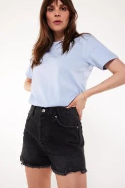 Shorts<America Today Denim short Novi Washedblack|Lightblue