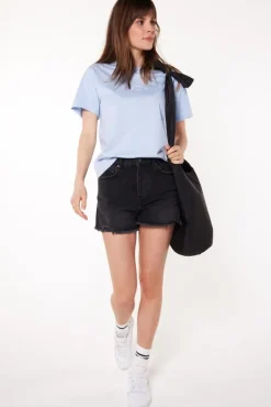 Shorts<America Today Denim short Novi Washedblack|Lightblue