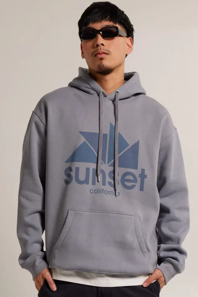 Truien & Vesten|Sweaters & hoodies<America Today Hoodie Sen hood Washedblue