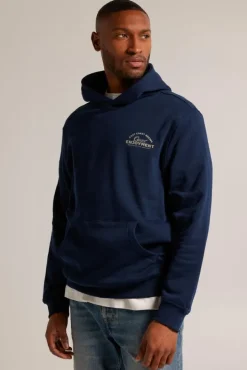 Truien & Vesten|Sweaters & hoodies<America Today Hoodie Soren hood Lightgreymelange|Darkblue