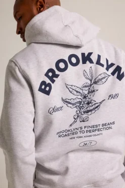 Truien & Vesten|Sweaters & hoodies<America Today Hoodie Soren hood Lightgreymelange|Darkblue