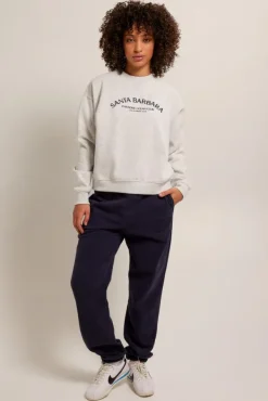 Broeken|Joggingbroeken<America Today Joggingbroek Caia Lightgreymelange|Midnight|Kit