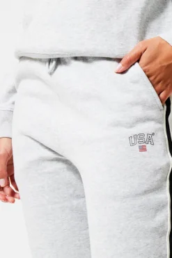 Joggingbroeken|Broeken<America Today Joggingbroek Carly Midgreymelange|Midnight|Darkgreen