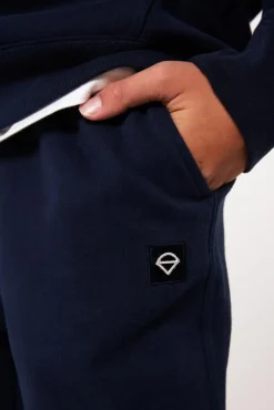 Broeken|Joggingbroeken<America Today Joggingbroek Chance JR Black|Darkblue|Lightgreymelange