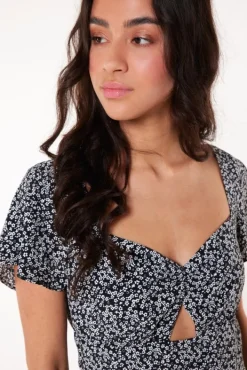 Jurken<America Today Jurk Dawn Flowerblack|Black