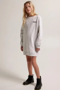 Jurken<America Today Jurk Dawn jr Black|Lightgreymelange