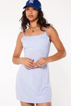 Jurken<America Today Jurk Diana Black/white|Babyblue|Softgreen