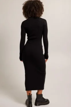 Jurken<America Today Jurk Didi Black|Midgreymelange