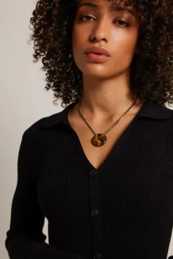 Jurken<America Today Jurk Didi Black|Midgreymelange