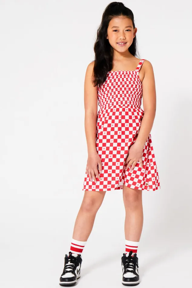 Jurken<America Today Jurk Dorry JR Red/pink