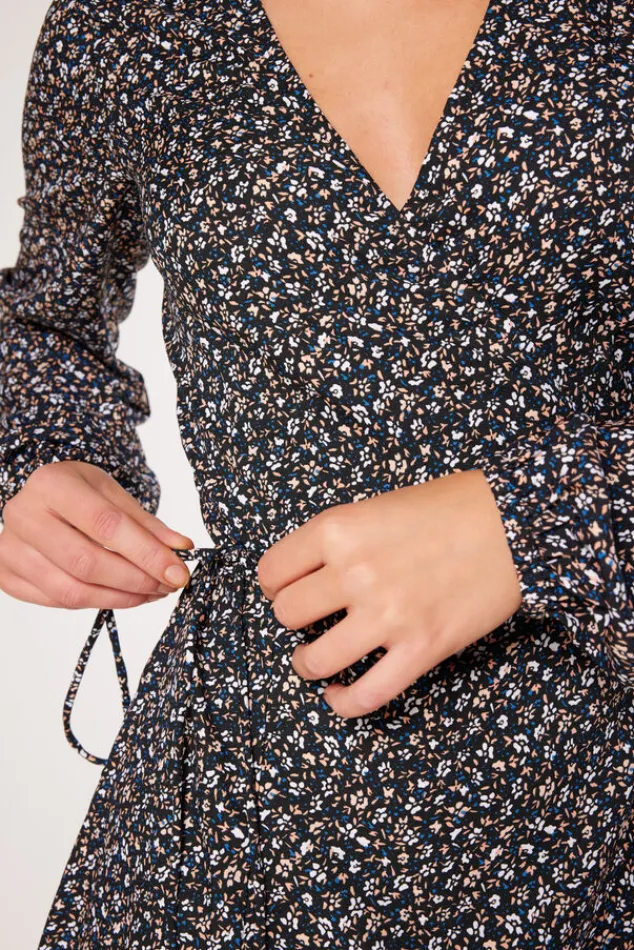 Jurken<America Today Jurk Dove Flowerblack|Orange/blue