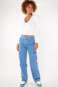 T-shirts & Tops<America Today Longsleeve Laney Offwhite