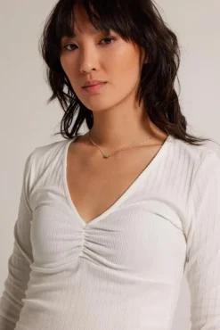 T-shirts & Tops<America Today Longsleeve Laney Black|Offwhite