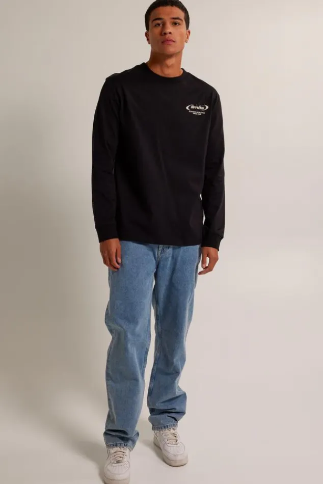 T-shirts & Polo's<America Today Longsleeve Lars Washedblack