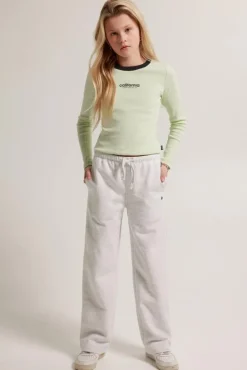 T-shirts &Tops<America Today Longsleeve Lauri JR Lime|Offwhite