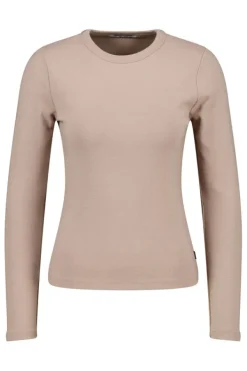 T-shirts & Tops<America Today Longsleeve Lesly Black|Mocca|Offwhite