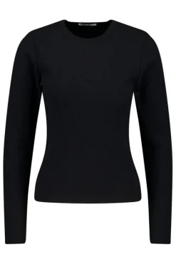 T-shirts & Tops<America Today Longsleeve Lesly Black|Mocca|Offwhite