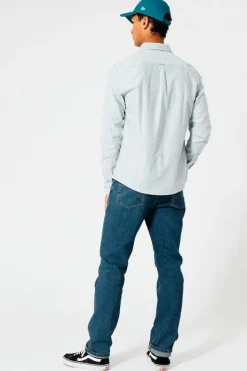 Overhemden<America Today Overhemd Hiller Lightblue|White