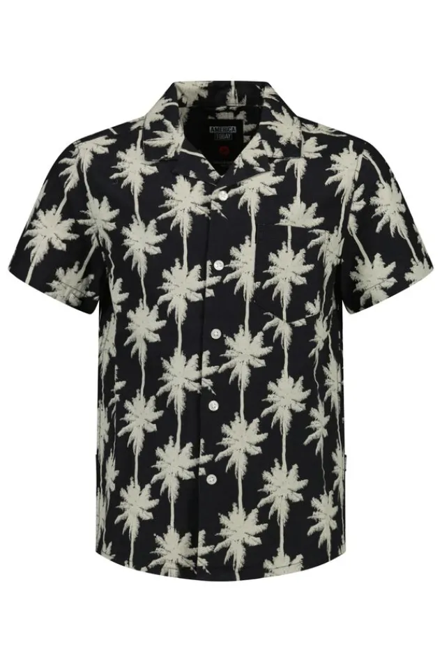 Overhemden<America Today Overhemd Ioha JR Washedblack|TrueBlue