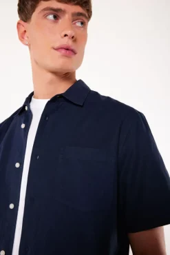 Overhemden|T-shirts & Polo's<America Today Overhemd Izan Darkblue|TrueBlue