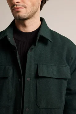 Overhemden<America Today Overshirt Horace Padded Midnightgreen