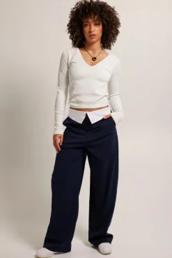 Broeken<America Today Pascal Navy|Sand