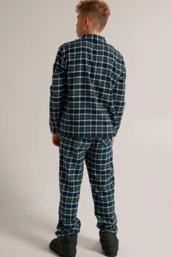 Ondergoed & Lounge<America Today Pyjama Nathan JR Shirt Blue/navy|Green/blue|Red/blue