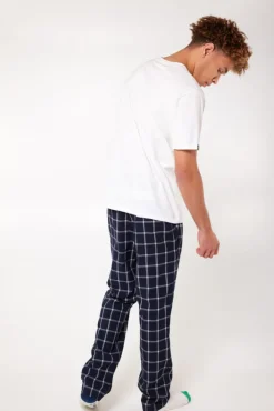 Ondergoed & Lounge|Pyjama<America Today Pyjamabroek Lake Navy/white