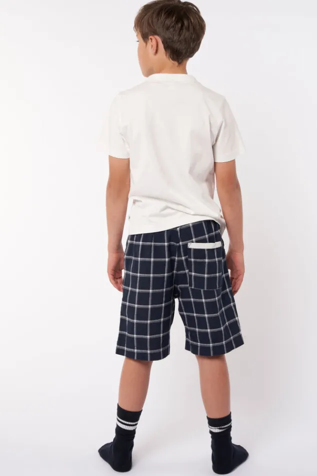 Ondergoed & Lounge<America Today Pyjamashort Lake short JR Navy/white