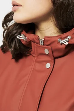 Jassen|Dames regenjassen<America Today Regenjas dames gevoerd lang