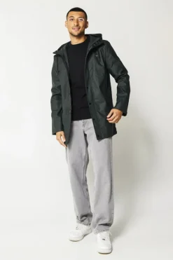Jassen|Heren regenjassen<America Today Regenjas Jace Washedblack|Deepblue|Green