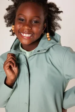 Jongens regenjassen|Jassen<America Today Regenjas Janice JR kort Yellow|Black|Navy