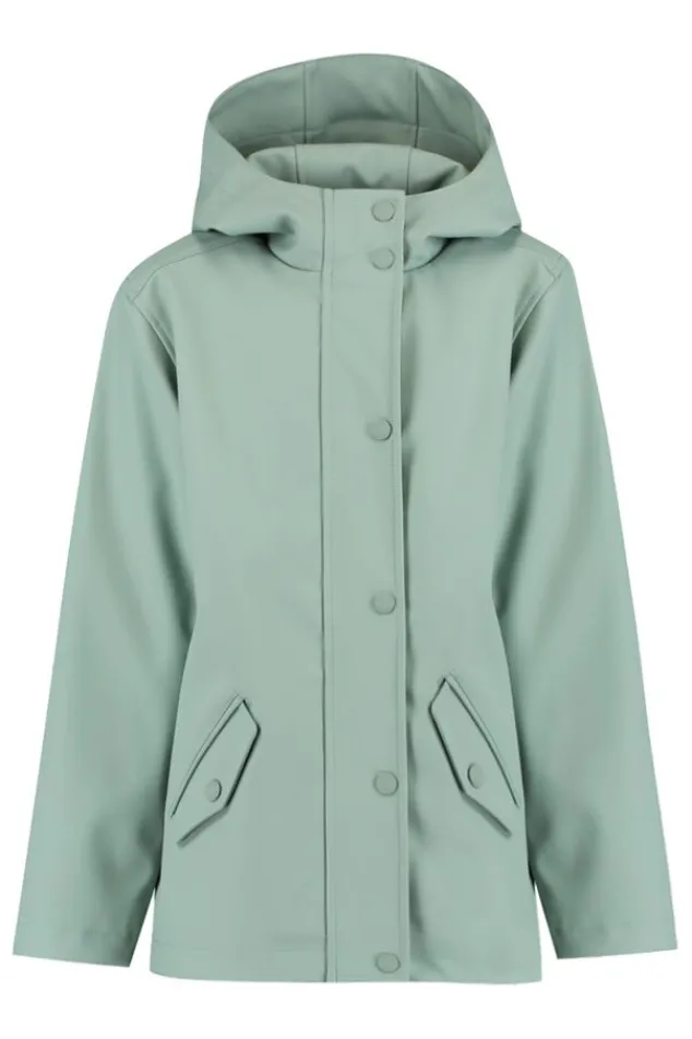 Jongens regenjassen|Jassen<America Today Regenjas Janice JR kort Yellow|Black|Navy