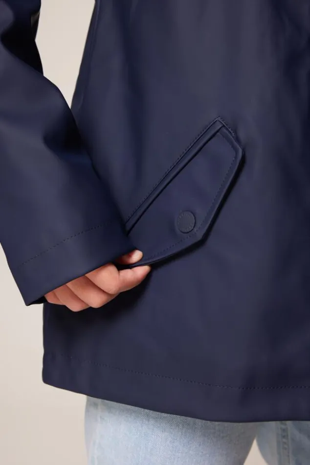 Jongens regenjassen|Jassen<America Today Regenjas Janice JR kort Yellow|Black|Navy