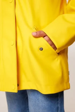 Jongens regenjassen|Jassen<America Today Regenjas Janice JR kort Yellow|Black|Navy