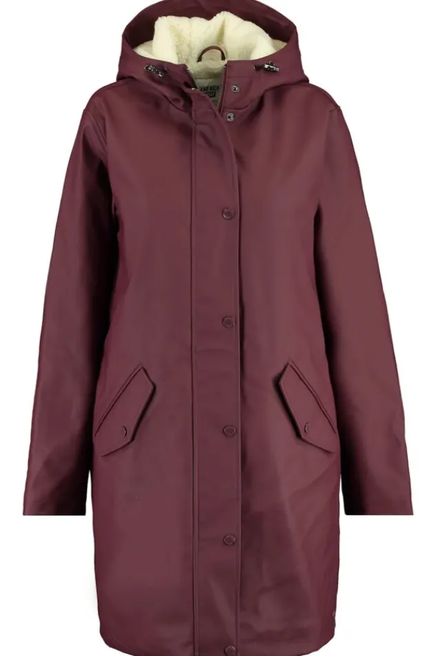 Jassen|Dames regenjassen<America Today Regenjas Janice Teddy Hardgreen|Burgundy|Oldpink