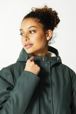 Jassen|Dames regenjassen<America Today Regenjas Janice Teddy Hardgreen|Burgundy|Oldpink