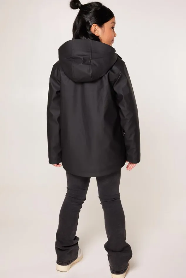 Jassen|Meisjes regenjassen<America Today Regenjas Janice Teddy JR Black|Navy|Sage
